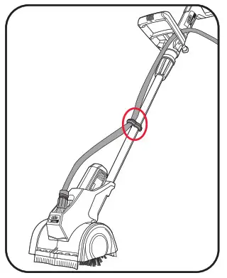 Ozito 18V Cordless Surface Brush PXSBS- Run water through 1