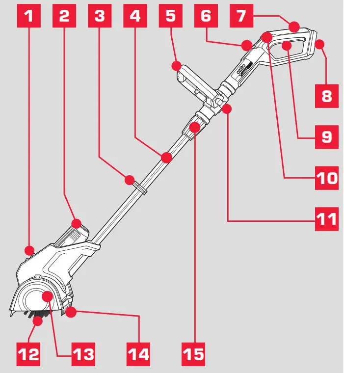 Ozito 18V Cordless Surface Brush PXSBS- SURFACE BRUSH