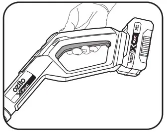 Ozito 18V Cordless Surface Brush PXSBS- Switching On and Off