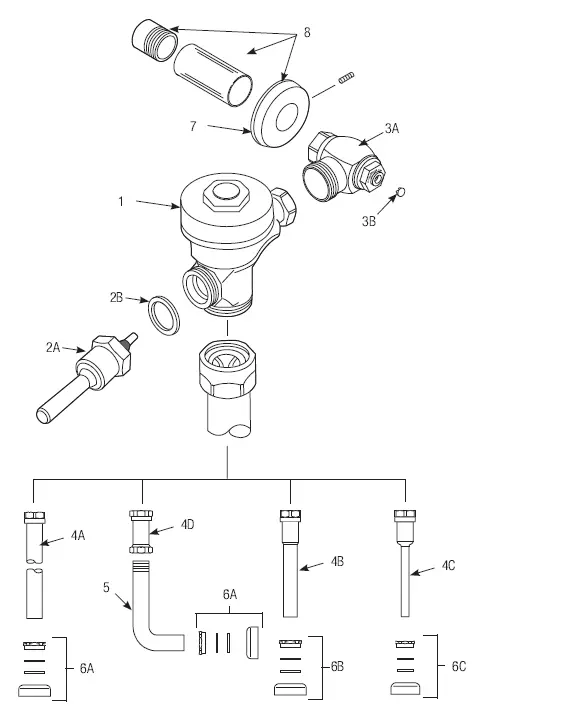 SLOAN 3301038 3.5 GPF General Repair Kit-14