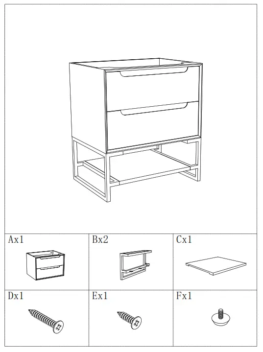 otti australia BY750N1 Byron 750mm Vanity -