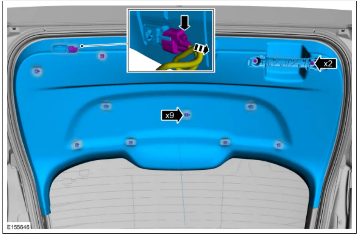 Ford 2019 MKC Liftgate Trim Panel fig 2