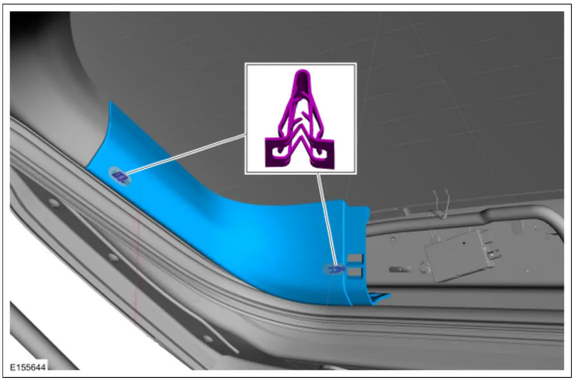 Ford 2019 MKC Liftgate Trim Panel fig 4