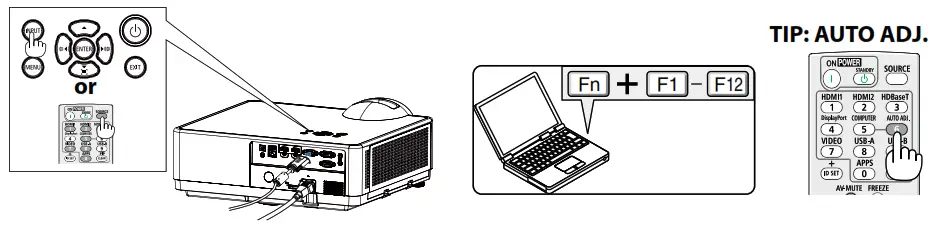 NEC PE456USL PE456WSL Projector - fig 1