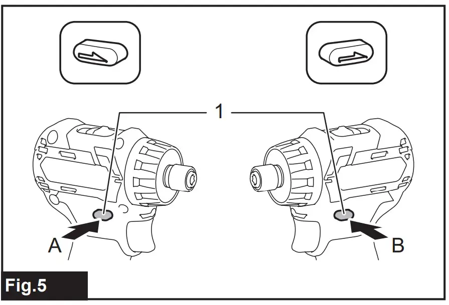 Reversing switch action