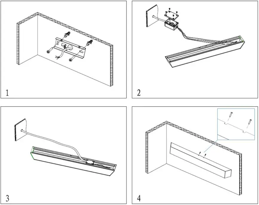 Lucci 190630 Ledlux Rijks Wall Bracket - Installation directions