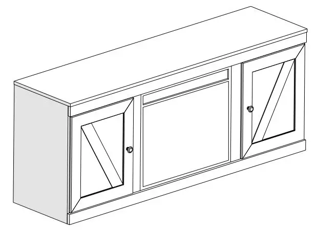 ASHLEY 10504588 TV Stand - FIREPLACE OPTION