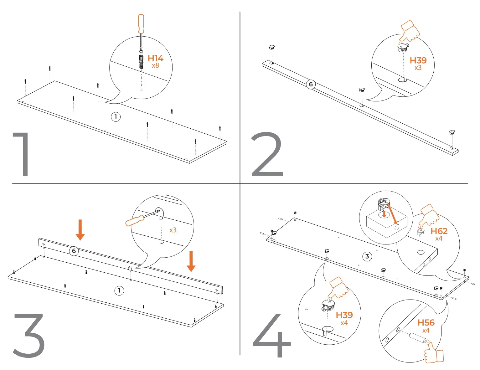 ASHLEY 10504588 TV Stand - Figure 1-4