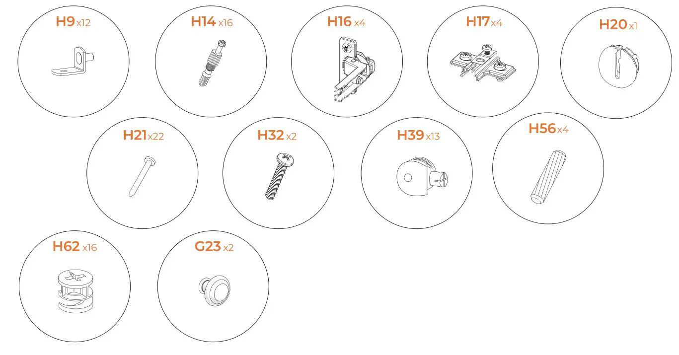 ASHLEY 10504588 TV Stand - HARDWARE