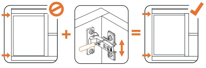 ASHLEY 10504588 TV Stand - If door has an uneven gap