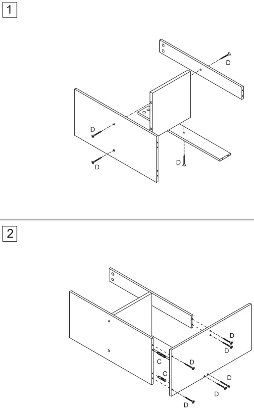 ANGELES HOME HW63-8CK-994WH Wood Rectangle End Table 3-Tier Side Table-FIG4
