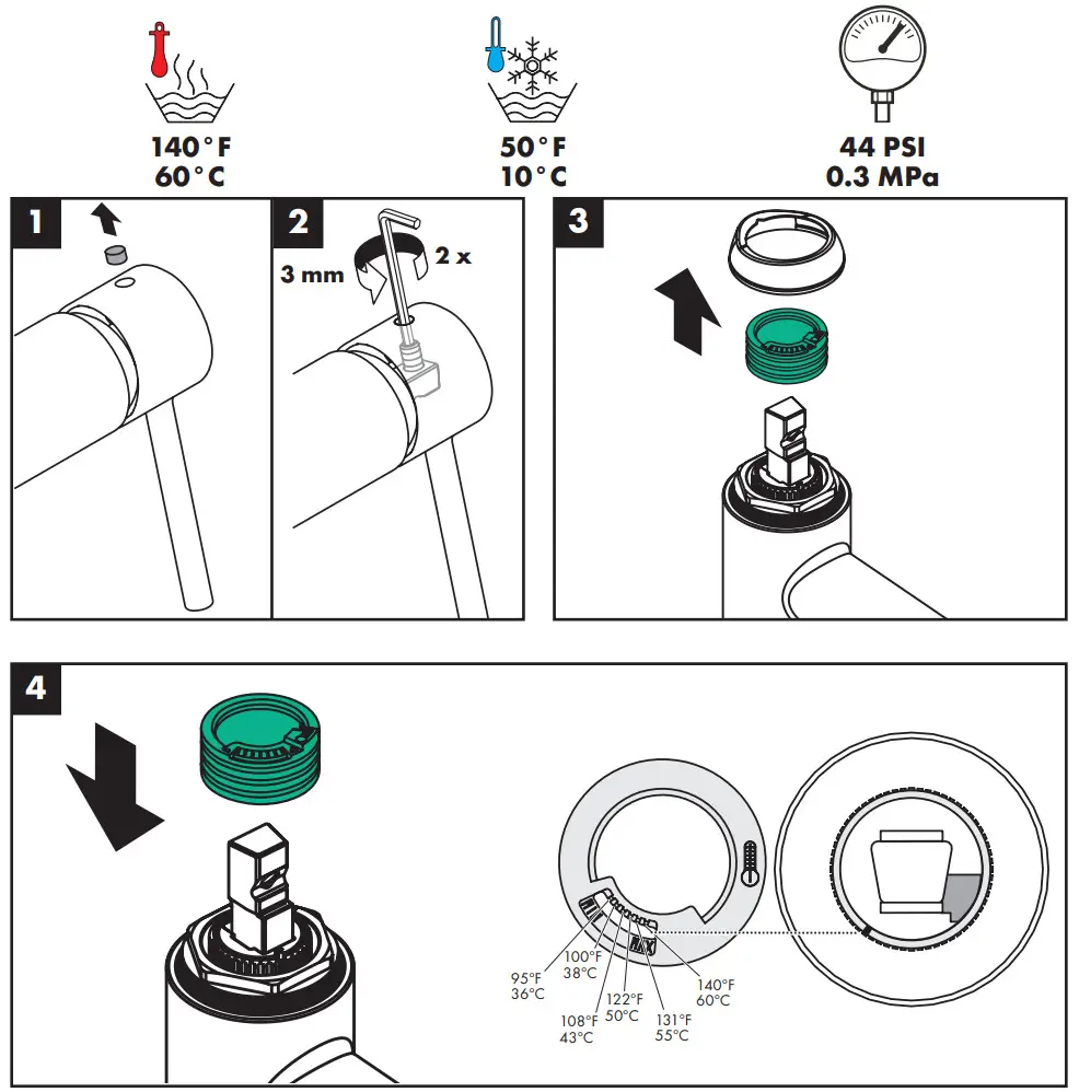 Hansgrohe 72200001 Talis S Chrome Horizontal Spray - Figure 16