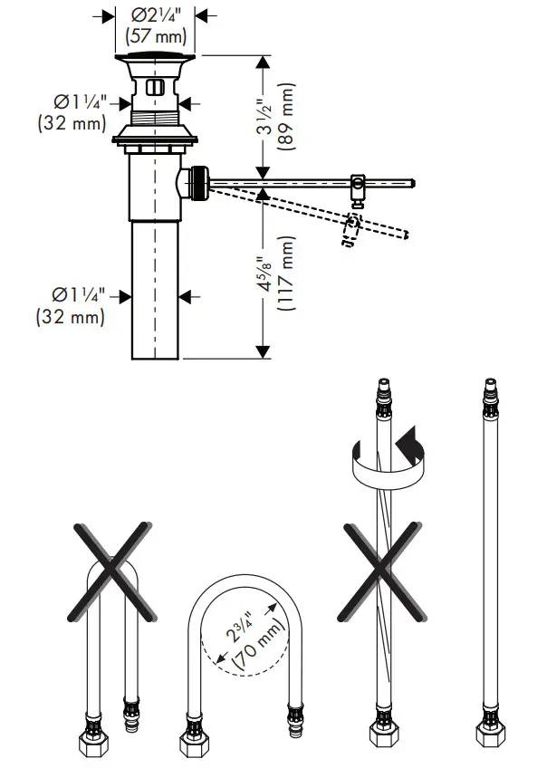 Hansgrohe 72200001 Talis S Chrome Horizontal Spray - Figure 3