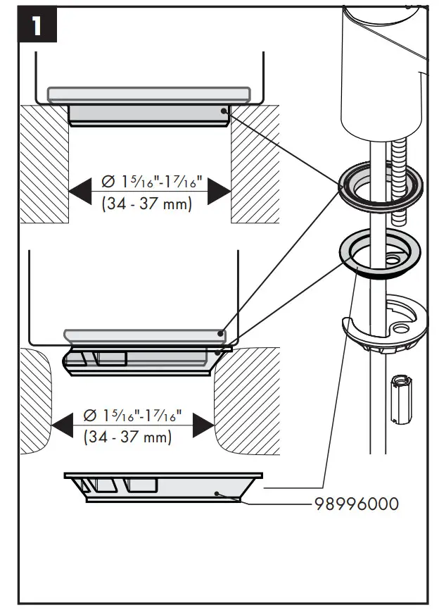Hansgrohe 72200001 Talis S Chrome Horizontal Spray - Figure 5