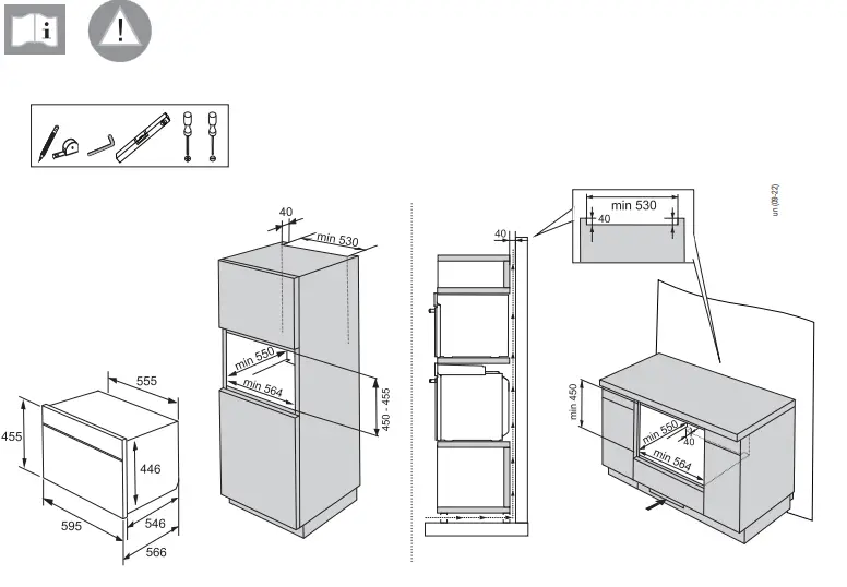 gorenje BCM4547A10X Oven with Microwaves -