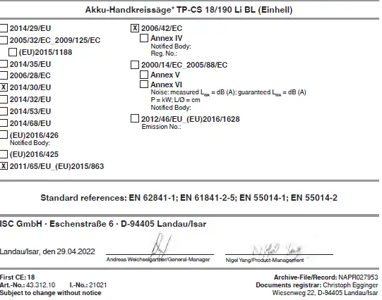 Einhell-TP-CS-18-190-Li-BL-Cordless-Handheld-Circular Saw-6