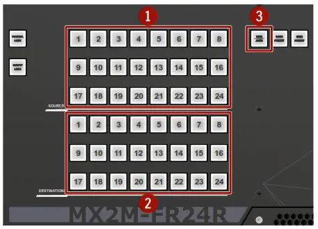LIGHTWARE MX2M Series Modular 24x24 4K Hybrid Matrix Switcher - Connection change