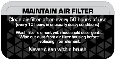 DuroMax XP12000EH Generator 12000 Watt Gas or Propane - MAINTENANCE AND CARE 7