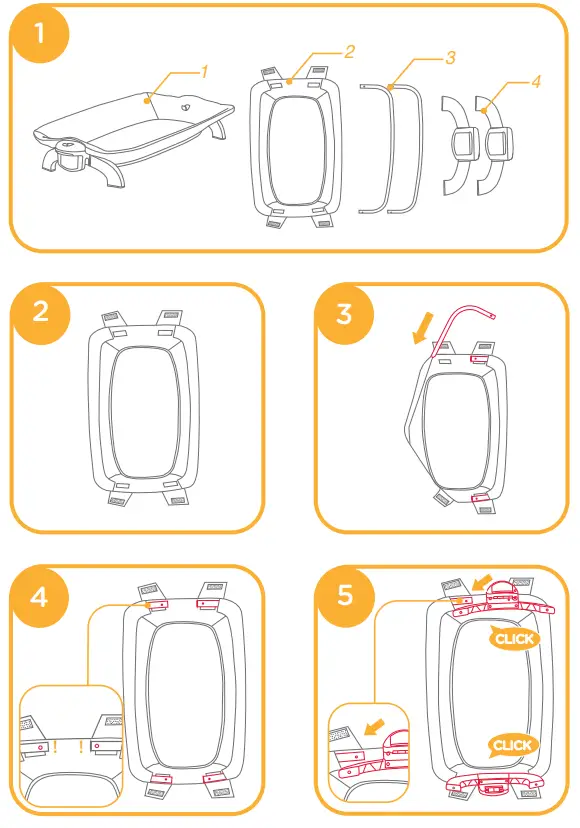 joie Commuter Change and Snooze Travel Cot - Changer Assembly