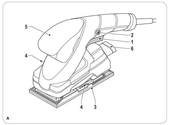 FERM-PSM1024-Orbital-Sander-180W-with-Sanding-Papers-fig-2
