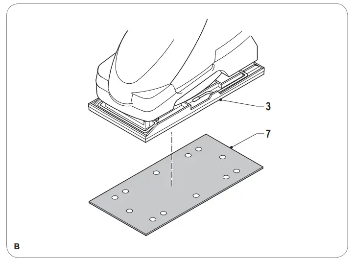 FERM-PSM1024-Orbital-Sander-180W-with-Sanding-Papers-fig-3
