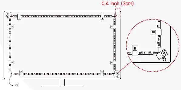 Lytmi HSA30R Fantasy 3 TV Backlight Kit - LED light strip 4