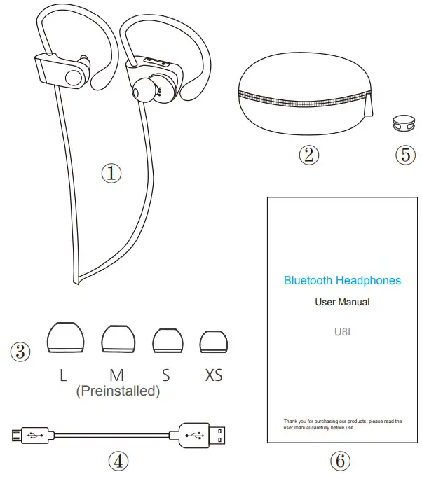 FITNIV U8I Bluetooth Headphones