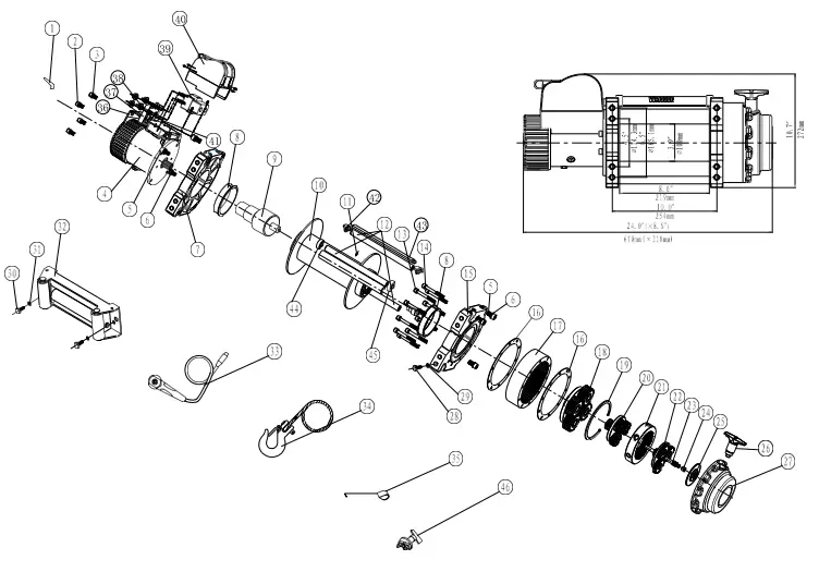 WARRIOR 5250EN Electric Winch-3
