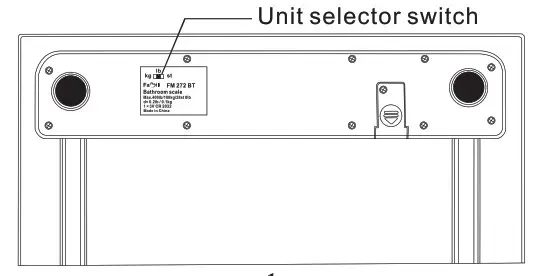 Famili Digital Bathroom Scale FM-272 - Unit Selector switch