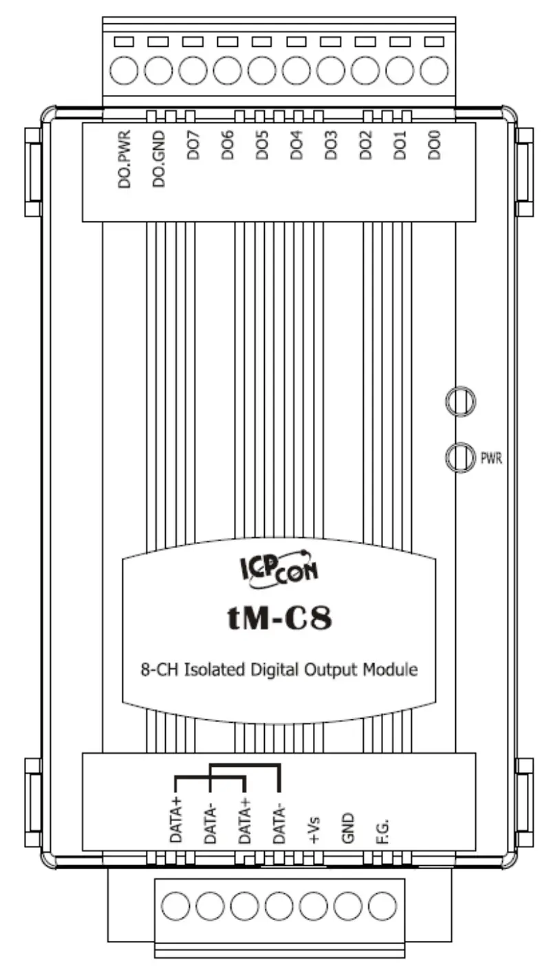 ICP DAS tM-C8 Modbus RTU Data Acquisition Modules - Pin Assignment