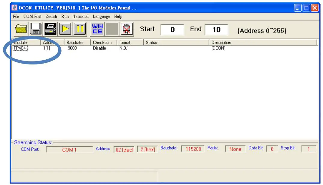 ICP DAS tM-C8 Modbus RTU Data Acquisition Modules - Starting the Module Operation
