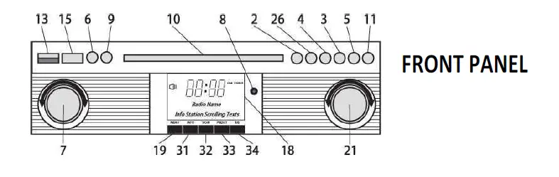 Lenco TCD-2570 Retro Turntable Stereo System with Radio-3