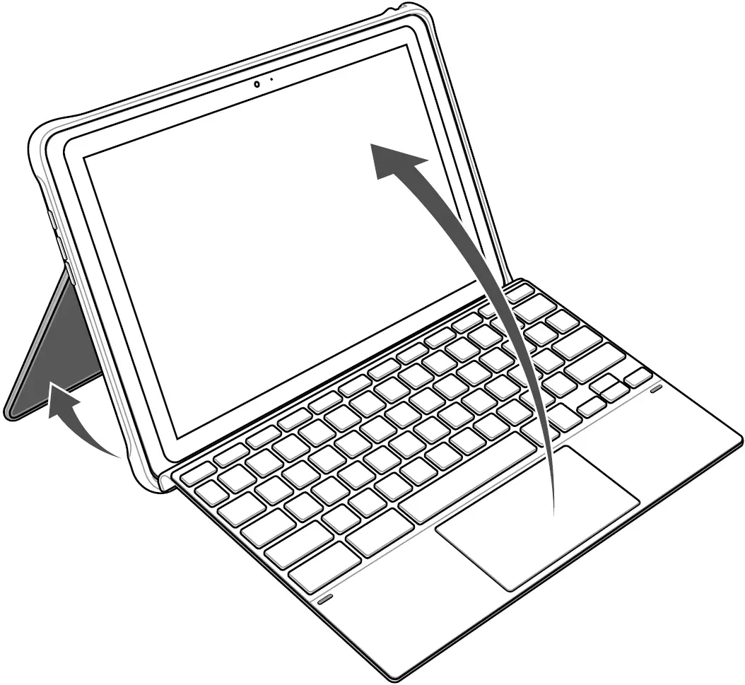 Lift to open the display panel