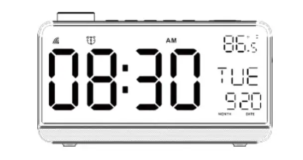 Here4Gear SAFW004-S Smart Screen Alarm Clock Radio User Manual