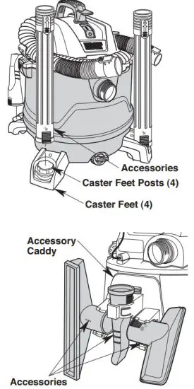 RIDGID HD14000 Shop Vacuum - Accessory Storage