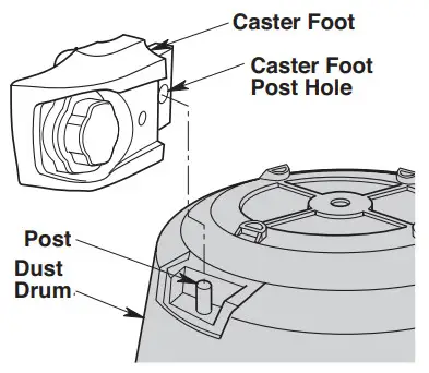 RIDGID HD14000 Shop Vacuum - Caster Foot Assembly 2