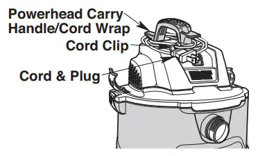 RIDGID HD14000 Shop Vacuum - Cord Storage