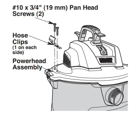 RIDGID HD14000 Shop Vacuum - Hose Storage Clip Assembly