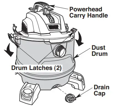 RIDGID HD14000 Shop Vacuum - Vacuuming Liquids