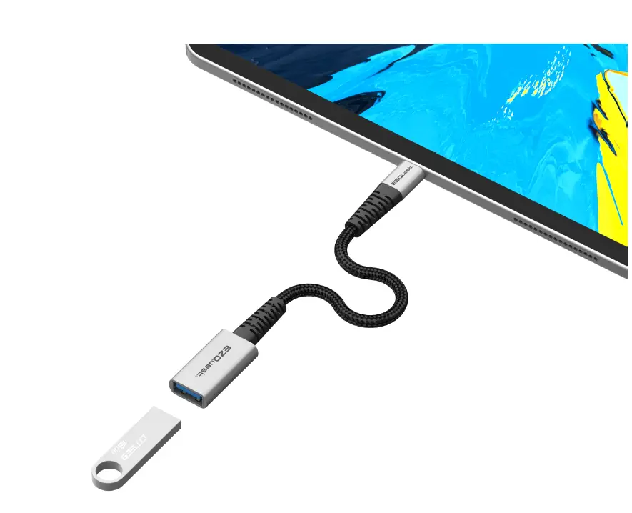 EZQuest X40100 DuraGuard USB-C to -USB 3.0 Female -Cable -Adapter- Instruction fig 1