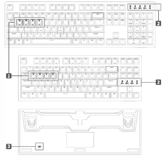 DURGOD K310w 104 Keys Wireless Mechanical Keyboard fig 2