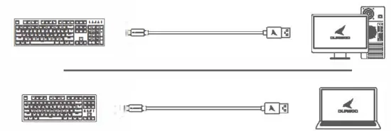 DURGOD K310w 104 Keys Wireless Mechanical Keyboard fig 7