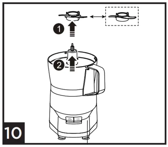 Commercial CHEF CHFP4MB 4 Cups 450 Watt Black 2 Blade Food Processor - FIG10