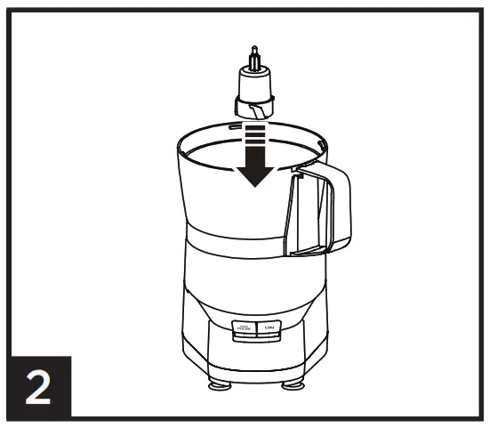 Commercial CHEF CHFP4MB 4 Cups 450 Watt Black 2 Blade Food Processor - FIG13