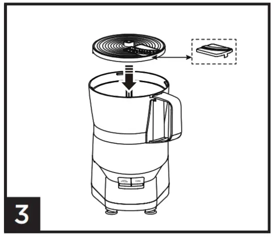 Commercial CHEF CHFP4MB 4 Cups 450 Watt Black 2 Blade Food Processor - FIG19