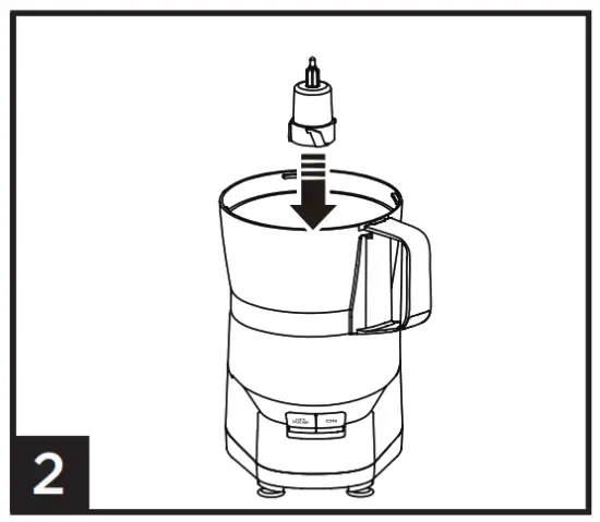 Commercial CHEF CHFP4MB 4 Cups 450 Watt Black 2 Blade Food Processor - FIG2