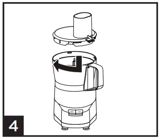 Commercial CHEF CHFP4MB 4 Cups 450 Watt Black 2 Blade Food Processor - FIG20