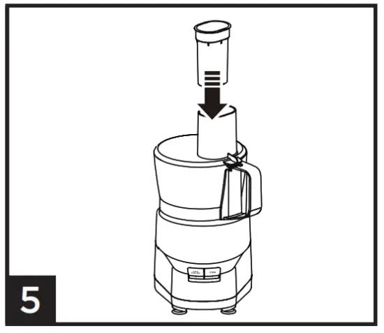 Commercial CHEF CHFP4MB 4 Cups 450 Watt Black 2 Blade Food Processor - FIG21