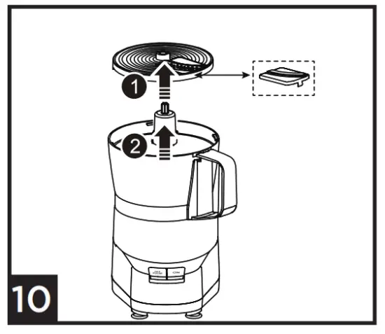 Commercial CHEF CHFP4MB 4 Cups 450 Watt Black 2 Blade Food Processor - FIG25