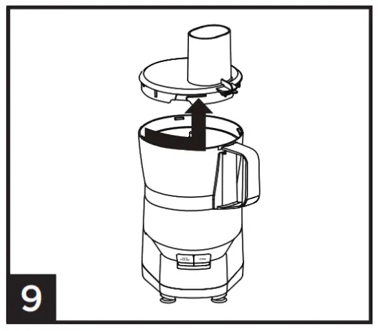 Commercial CHEF CHFP4MB 4 Cups 450 Watt Black 2 Blade Food Processor - FIG9